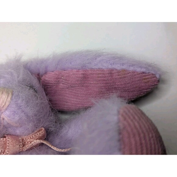 Russ Berrie Bunny Rabbit Plush Purple Mini Small Stuffed Animal Vintage Easter - Picture 5 of 7